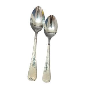 Reed & Barton 18/10 Stainless Hammered Antique Dinner Spoon Flatware Silverware